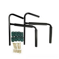 Carbon steel kayak wall hanger rack for surfboard storage, dimensions 43cm by 38cm.