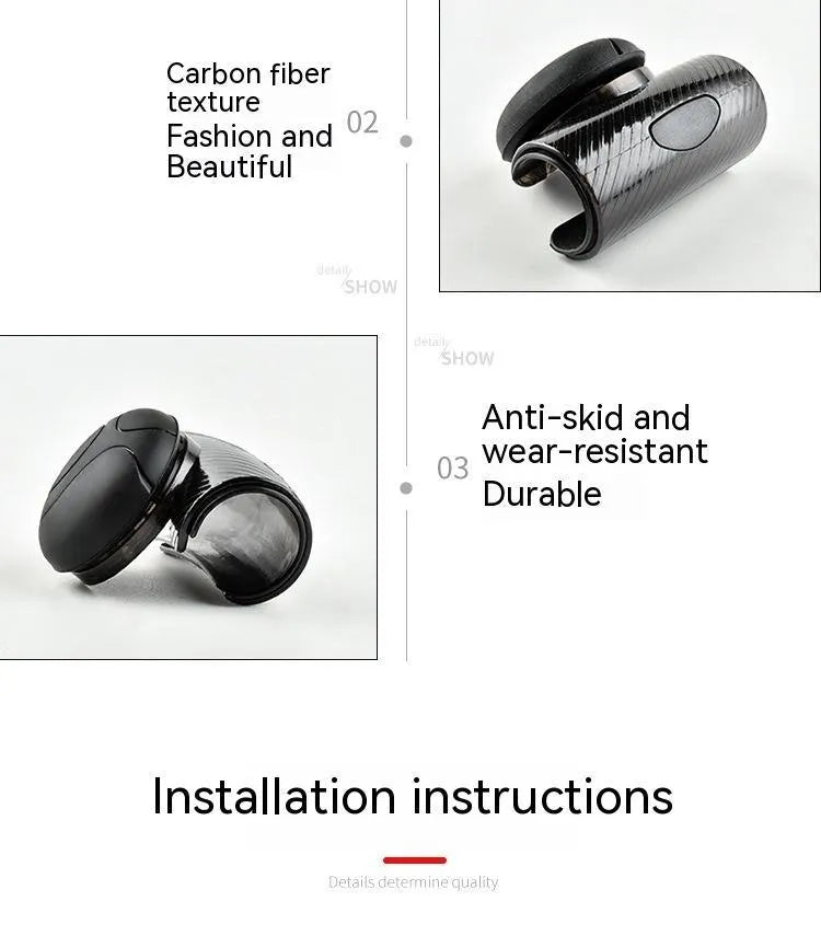 Black and blue steering wheel assist balls with silicone construction and metal bearing mechanism