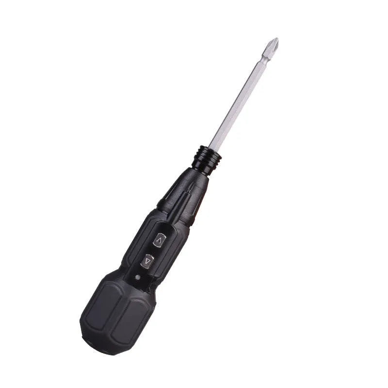 Alloy steel electric screwdriver with straight handle in black or blue colour, 36V rechargeable battery