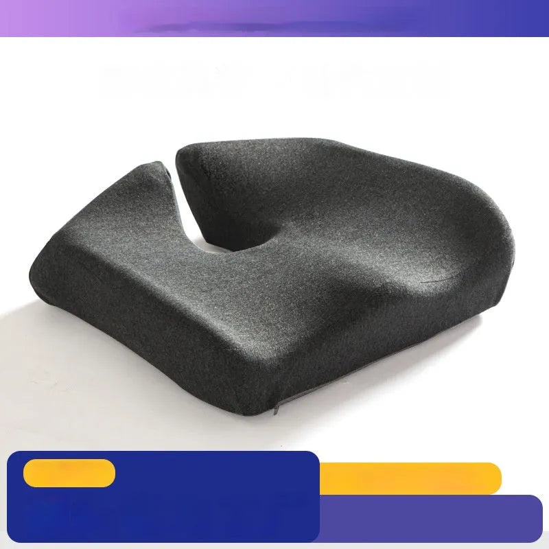 Memory foam office chair cushion with lumbar support measuring 36x40x11cm