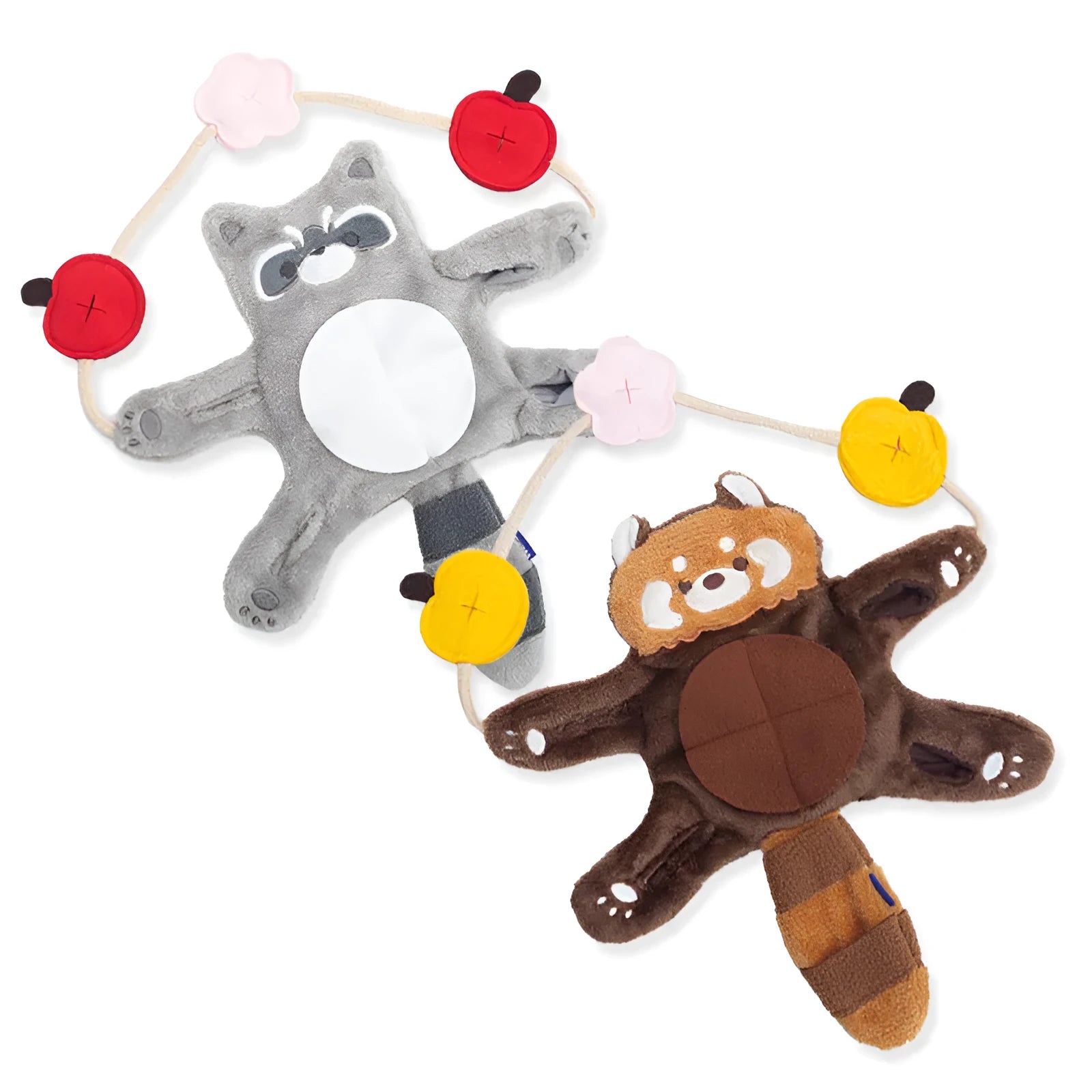 Brown dog plush self relieving teddy bear toy with hiding food feature for small dogs