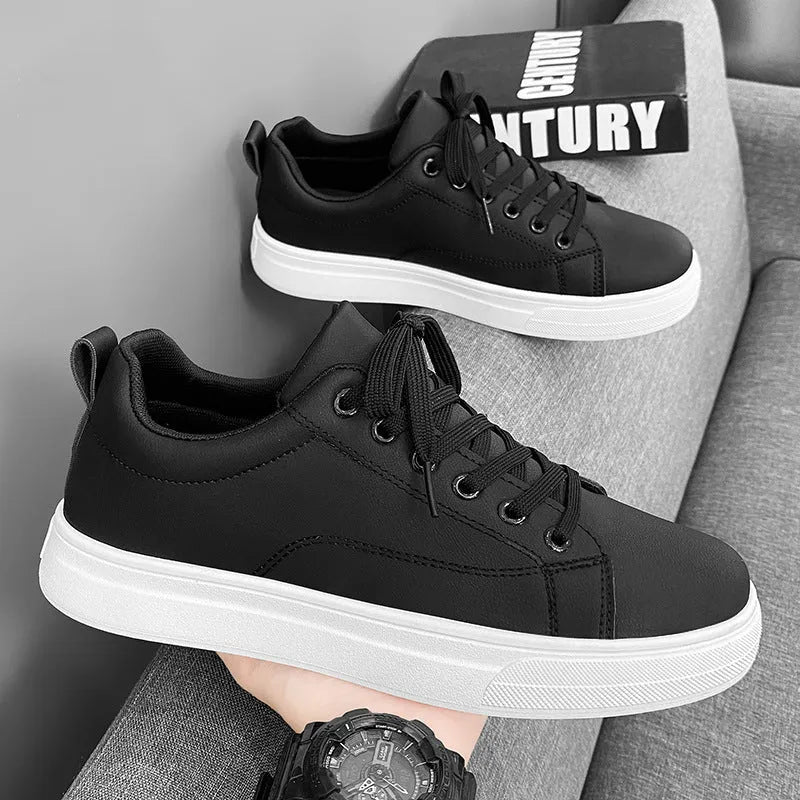 Men's Korean-style casual sneakers in three colour options with breathable microfiber lining
