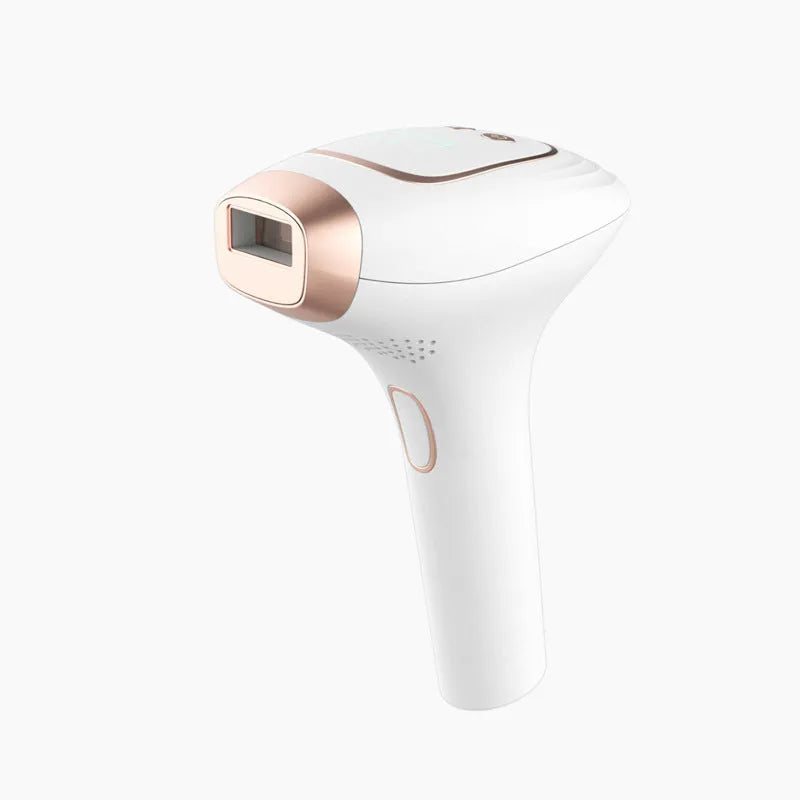 Pink and white laser hair removal device with ice-cooling technology and detachable shaver