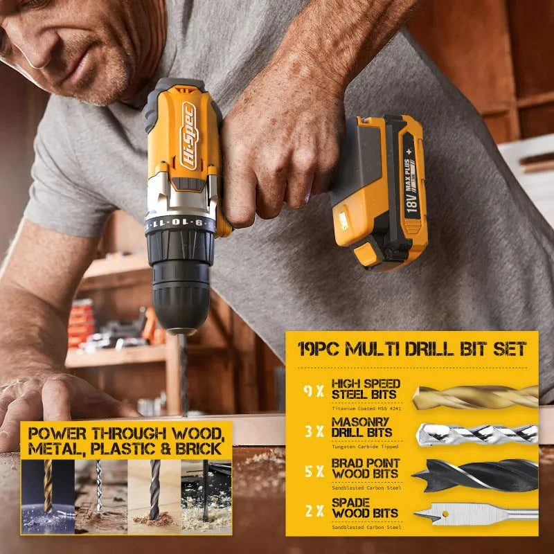 Grey yellow 82-piece home repair tool set in toolbox for furniture installation