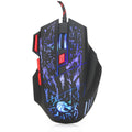 Water crack colourful luminous gaming mouse with ergonomic design and USB cable