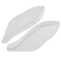 Harley-Davidson motorcycle gliding side wing headlight cover set in black and transparent ABS