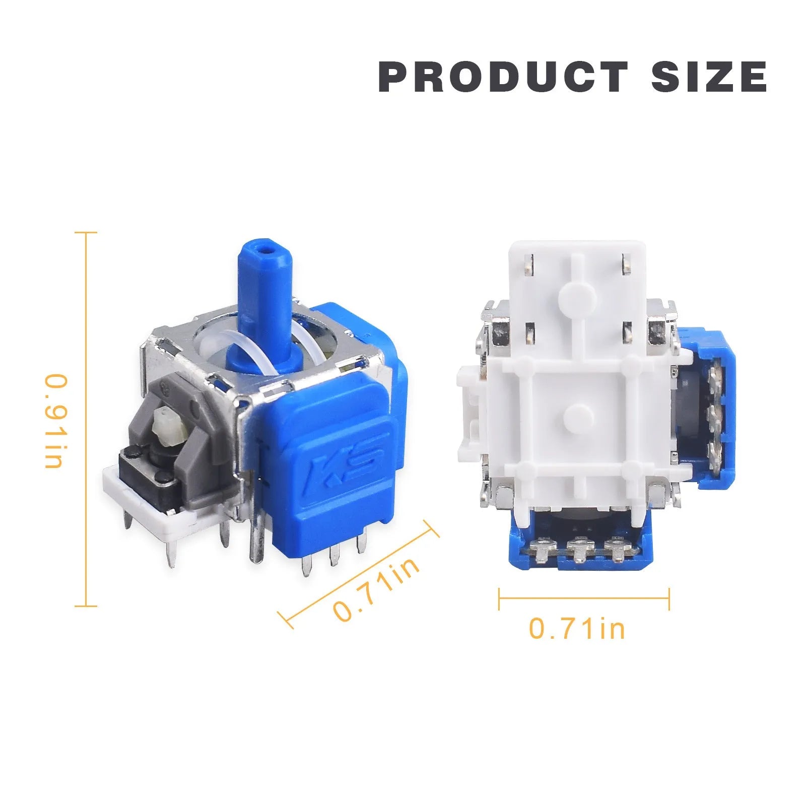 Hall effect electromagnetic joystick replacement module for PS5 PS4 Switch and Xbox game controllers