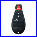 Dodge Chrysler smart card key replacement shell with ABS brass construction showing 85x42x15mm dimensions