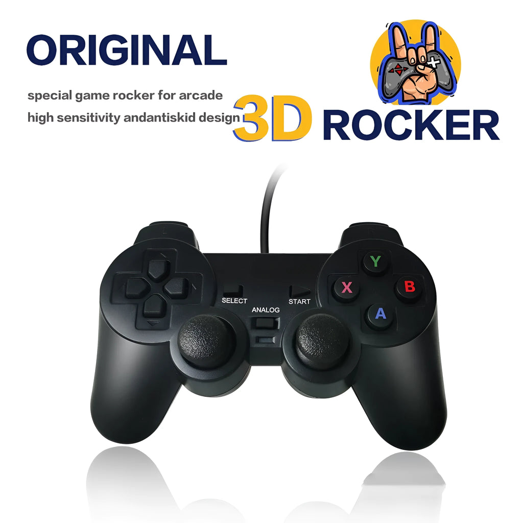 Super ConsoleX wired USB game controller in SNES handle colour with standard gamepad layout