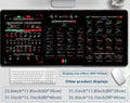 Black rubber mouse pad with printed calculator grid, anti-slip surface for office desks