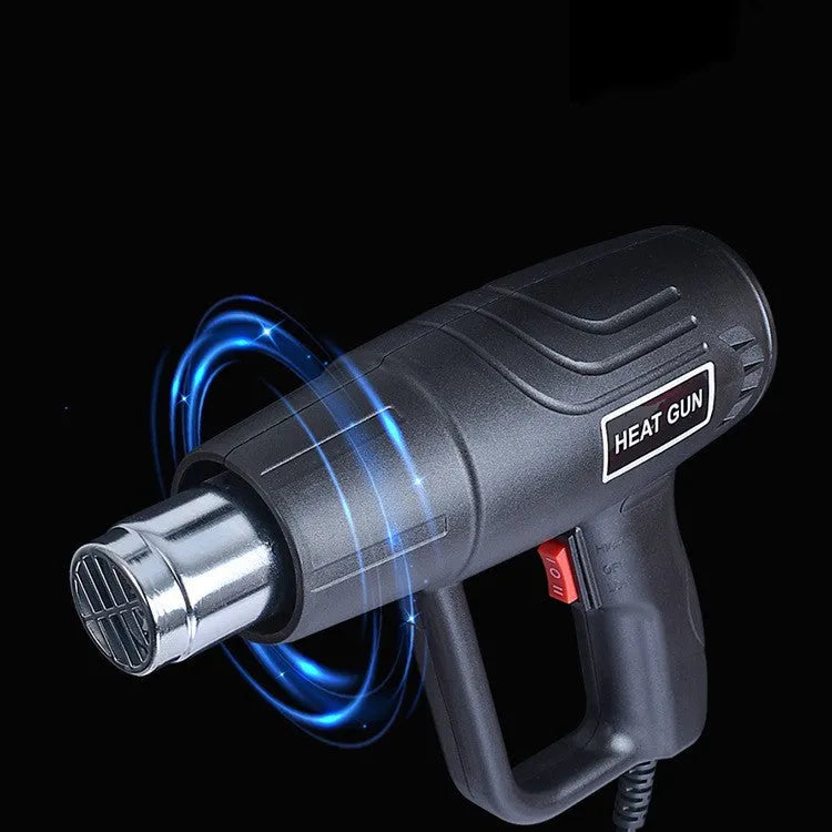 2000W industrial hot air gun with grid air outlet, temperature switch, and anti-slip shell, 220V US plug