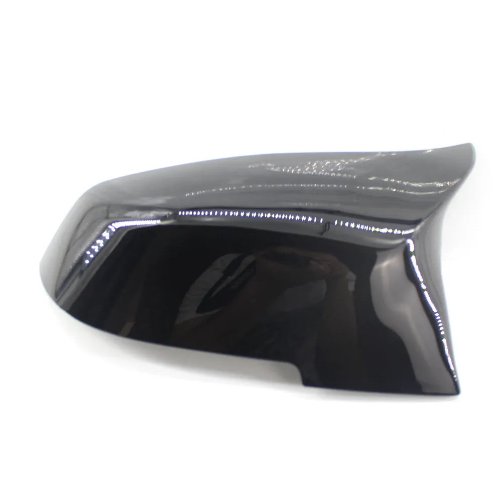 Pair of paint bright black modified horn rearview mirror shells for BMW 3 and 4 Series F-chassis models