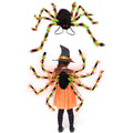 Halloween spider backpack with LED lights and plush sugar bag design in multiple colour variations