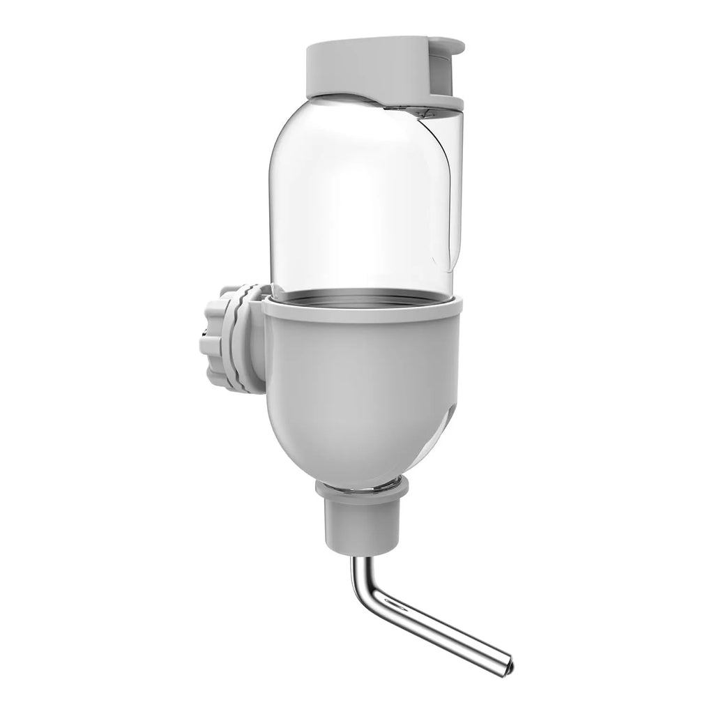 Blue small animal water bottle for cage with rotating nozzle and stainless steel ball