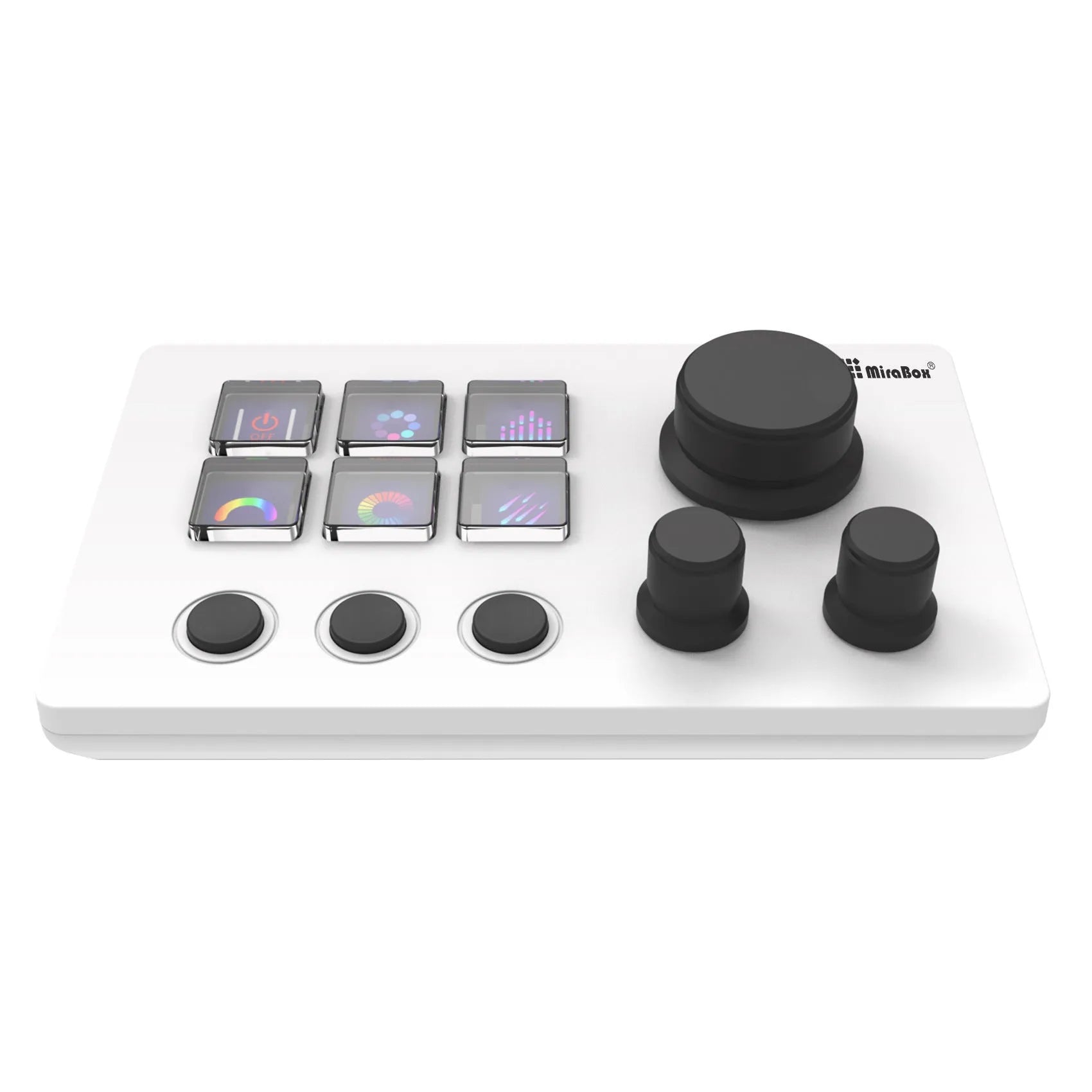 Visual Keyboard N3 universal silicone keypad in black and white with 2m cable and mounting bracket