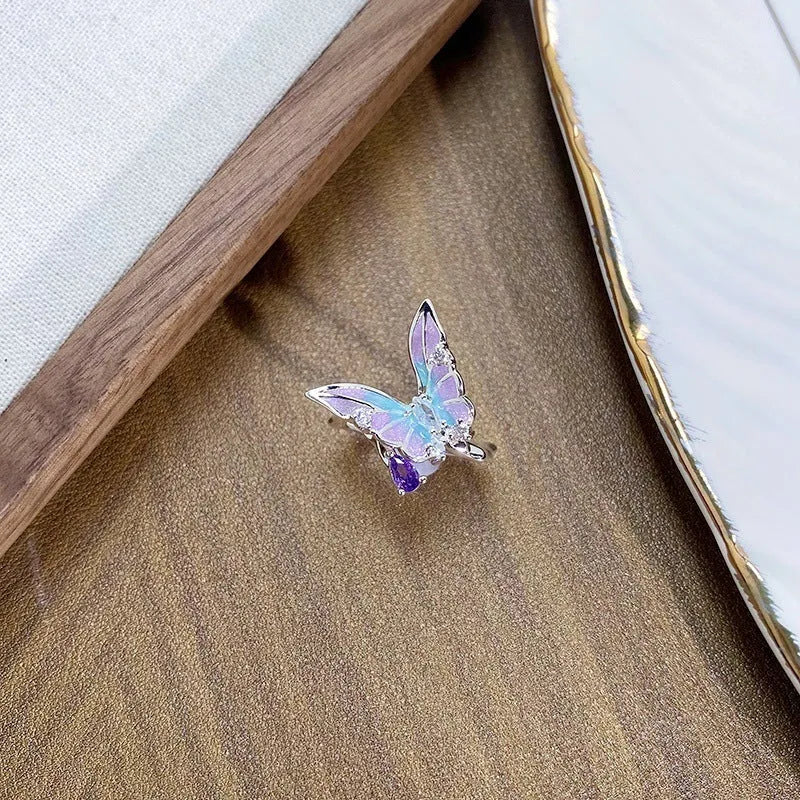 Adjustable copper insect ring with dripping oil treatment surface texture