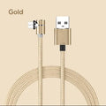 Black magnetic charging cable with aluminium connectors for Micro USB, Type C, and Apple devices.