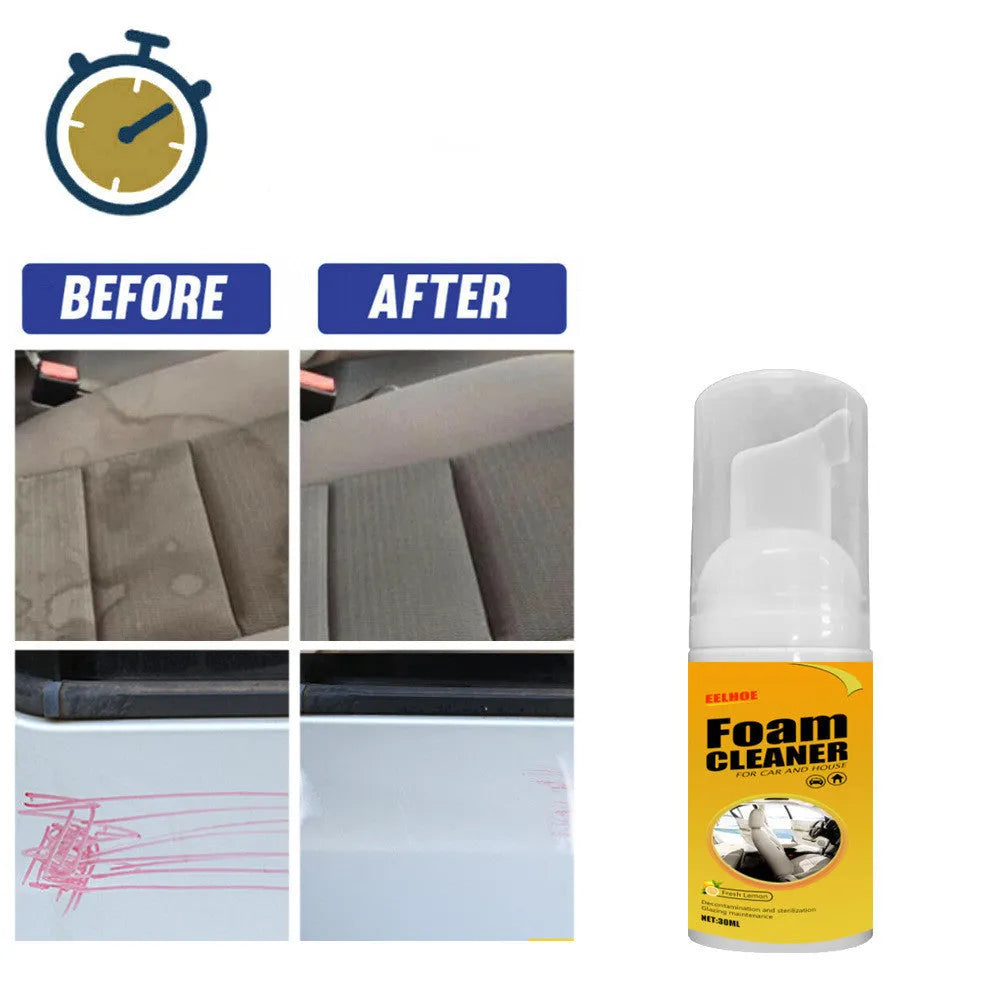 Car interior foam cleaner bottle 30ml for seats and fabric upholstery