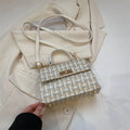 Casual crossbody minimalist shoulder bag in PU leather available in black white blue red for women