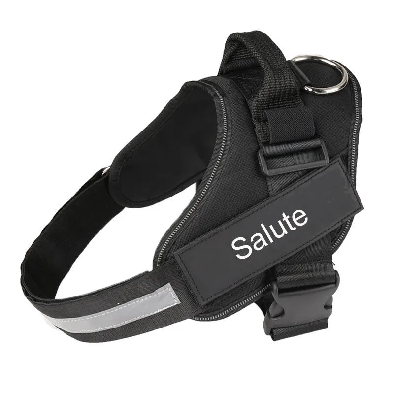 Adjustable reflective dog harness with no-pull design in multiple colour options