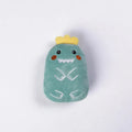 Four small plush cat chewing toys with catnip and squeakers for teeth grinding play