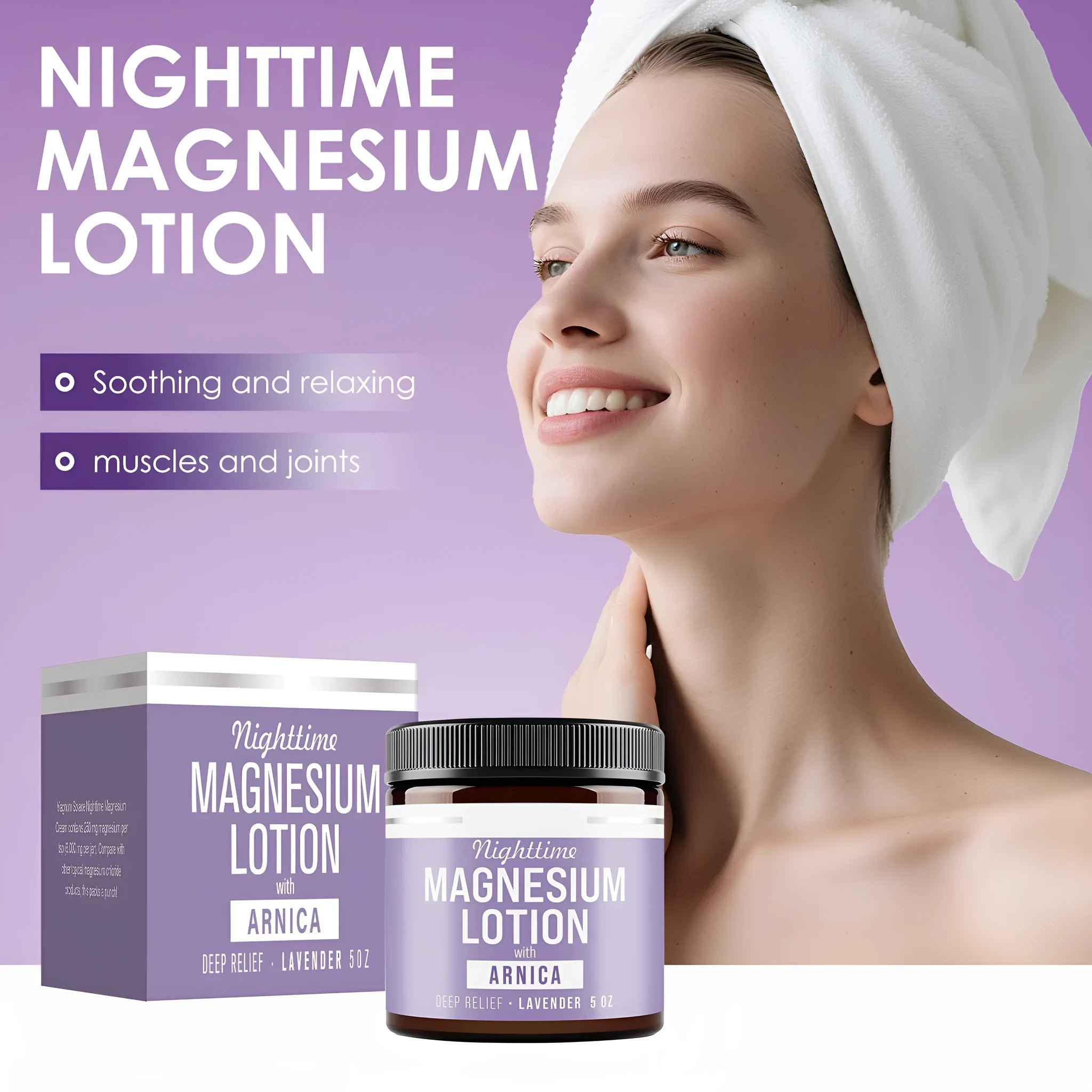 150ml magnesium body butter cream jar with shea butter and botanical extracts