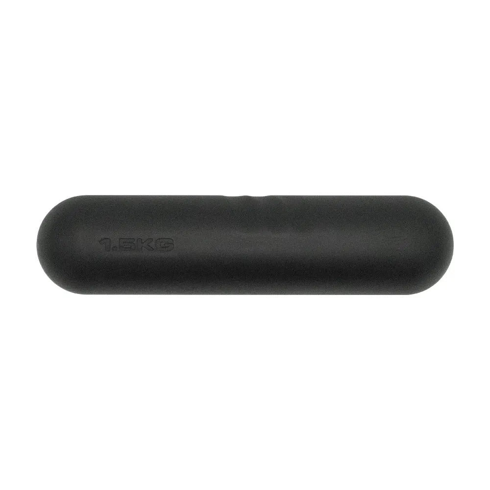 Silicone-edged non-slip dumbbell stick for fitness, shown in various colours and weights.