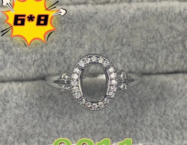 Copper oval denier ring with a 6x8 mm stone and a five-pointed star design.
