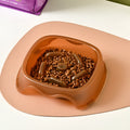 Plastic dog slow feeding bowl with anti-choking design in blue, grey, green, and orange colour options
