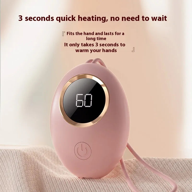 USB digital hand warmer heating pad in chosen colour with display.