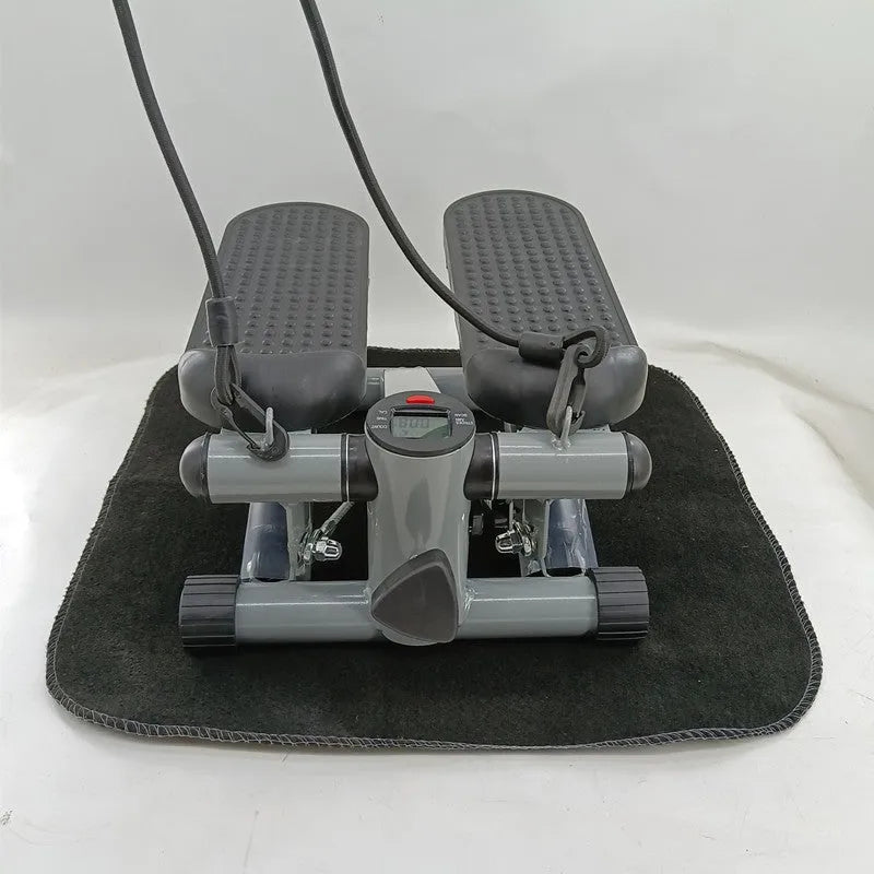 Silver grey hydraulic mini treadmill waist slimming machine for home fitness use