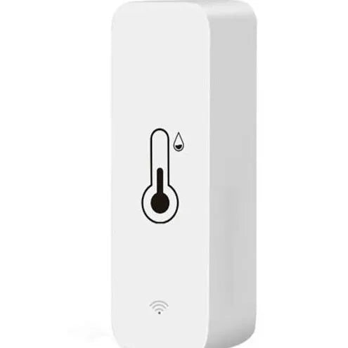 WiFi and Zigbee temperature humidity sensor with ABS plastic casing measuring 72mm