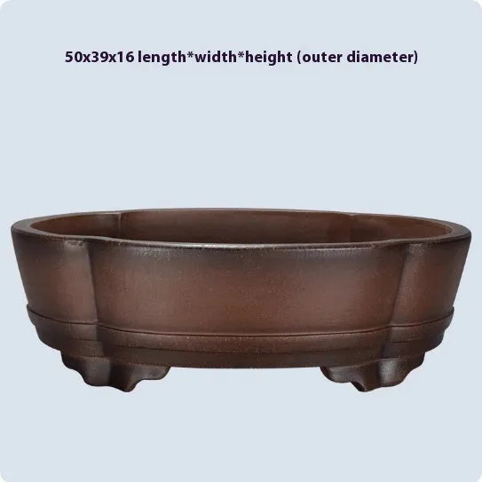 Classical purple clay bonsai pot 50cm wide traditional planter for indoor plants