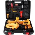 Yellow electric car jack set with cordless wrench for 2 tonne vehicles