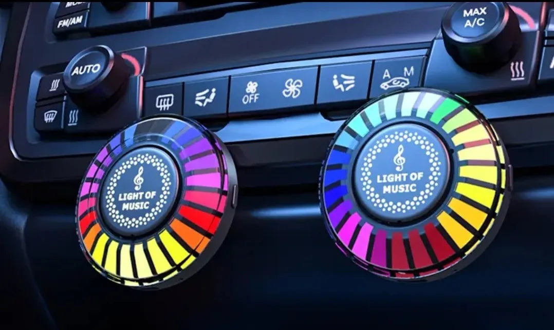 3D pickup effect RGB car atmosphere light mounted in car air vent with voice control and aromatherapy