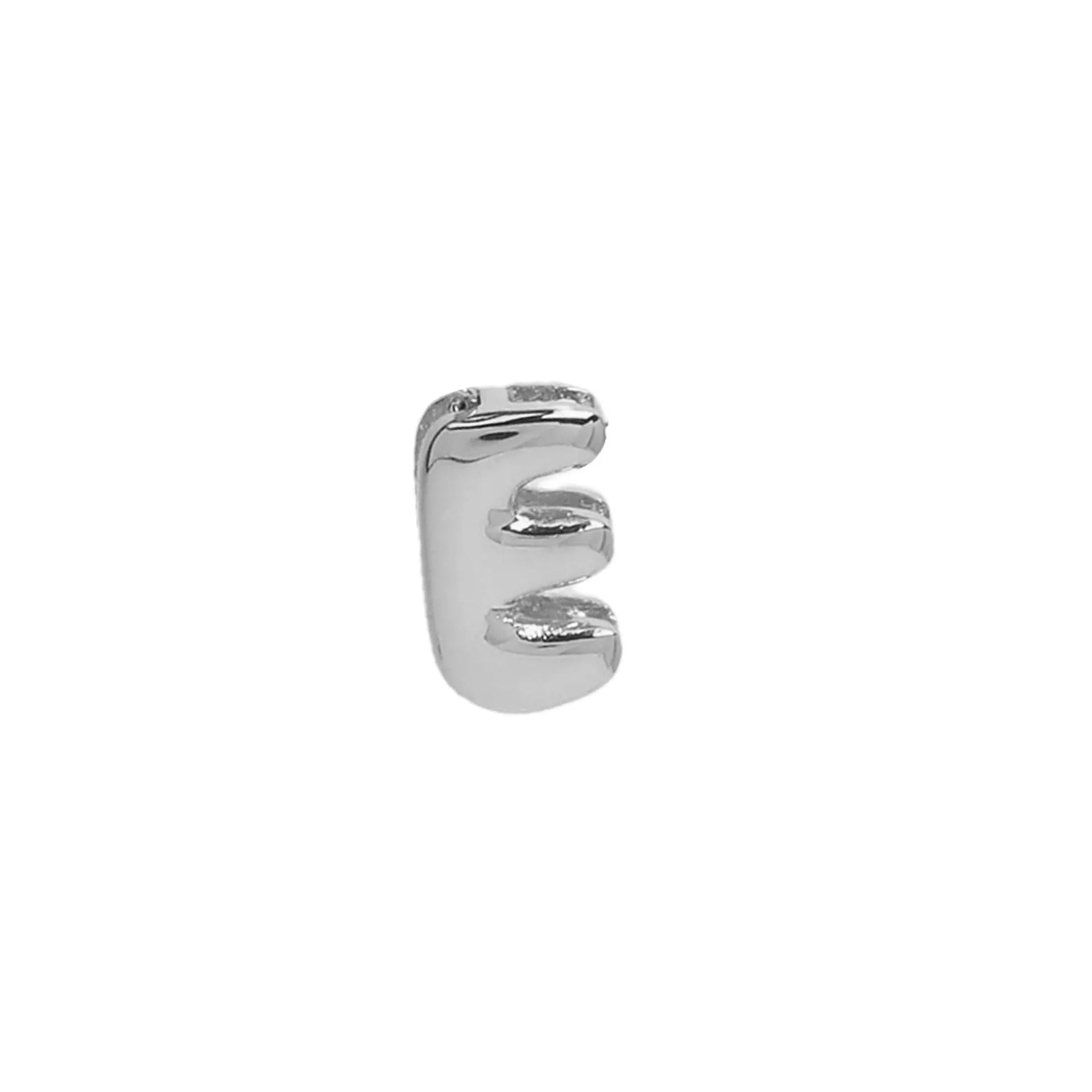 18k brass smooth surface bubble letter bracelet with pendant in gold colour on copper alloy