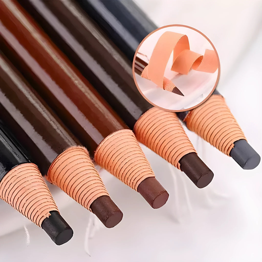 Brown microblading eyebrow pen with waterproof formula, fine tip, and protective cap, 2.8g, three shades available
