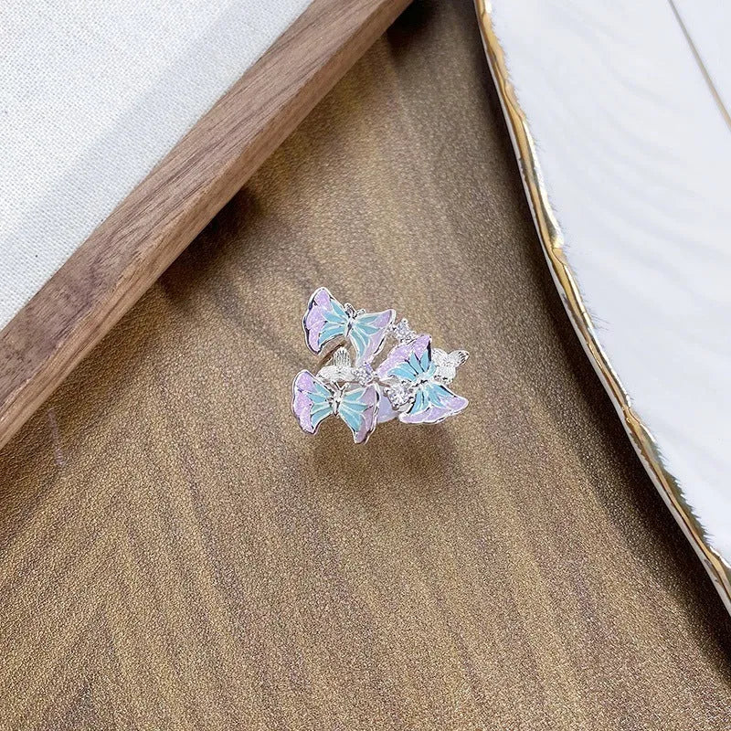Adjustable copper insect ring with dripping oil treatment surface texture