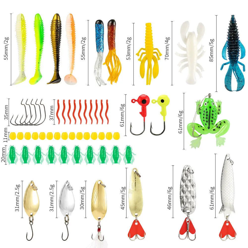 24-piece Christmas themed fishing blind box set with metal lures and tackles