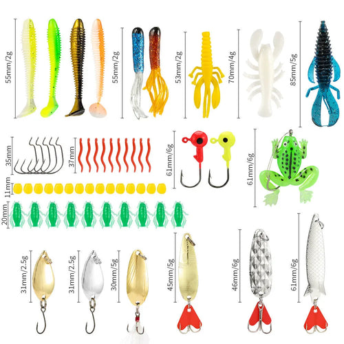 24-piece Christmas themed fishing blind box set with metal lures and tackles