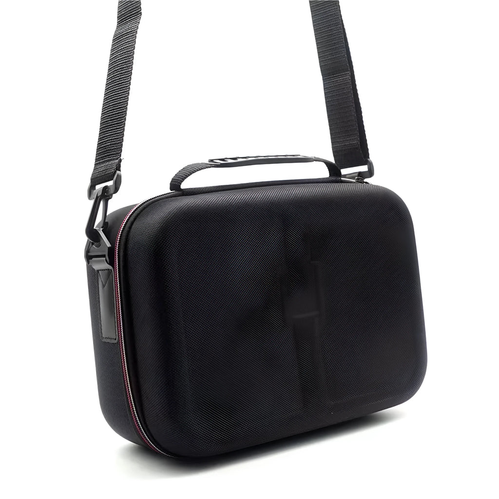 Black EVA hard-shell protective case for game console accessories like controllers and cables.