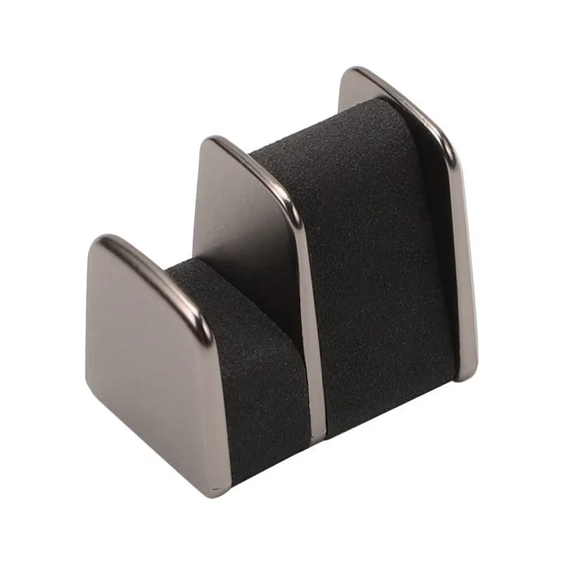 Green zinc alloy and leather car dashboard glasses clip holder with nose pad