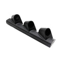 Black ABS plastic instrument stand with 52mm opening and three mounting holes for right-hand drive vehicles