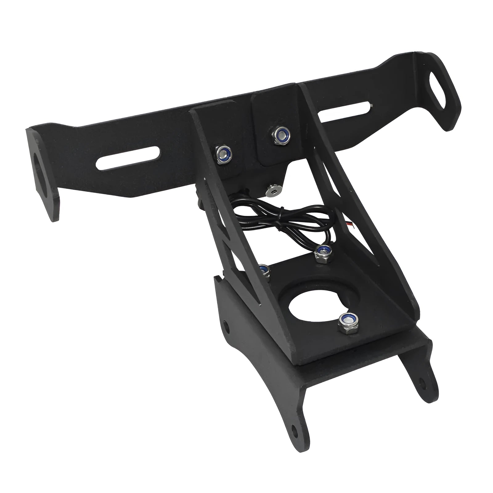 Black aluminium alloy Honda motorcycle rear licence plate holder for short tail modifications