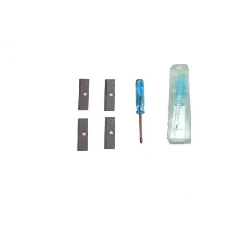 Geometric plastic pencil sharpener with four sharpening holes for different pencil sizes