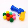 Pet shooting toy with plush launch balls for cats and dogs interactive play