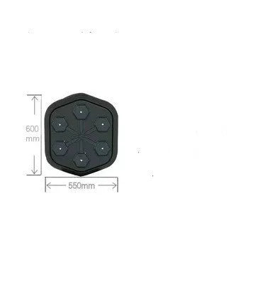 Black smart boxing machine with Bluetooth connectivity and Velcro straps for fitness training
