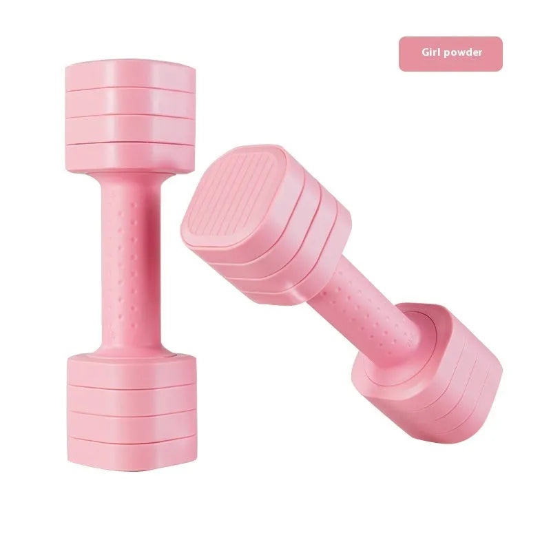 Women's detachable dumbbell set in four colour options with 5lb adjustable weights