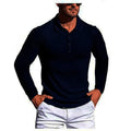 Men's striped high elastic polyester summer shirt in loose fit with short sleeves