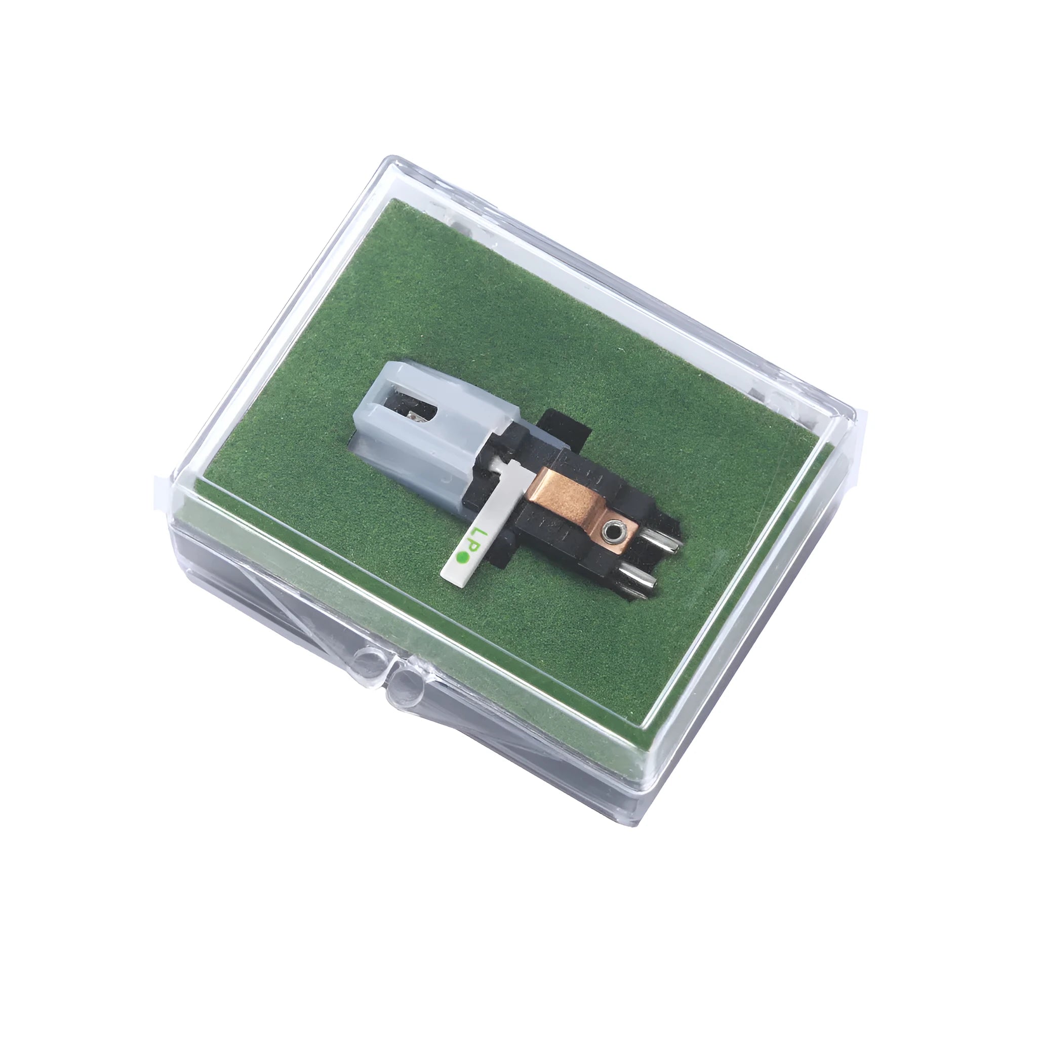 Magnetic cartridge for record player with double needle pickup and ABS shell